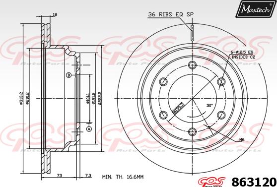 Maxtech 861266 - Kočioni disk www.molydon.hr