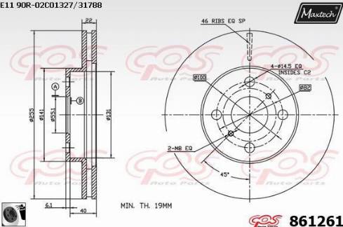 Maxtech 861261.0060 - Kočioni disk www.molydon.hr