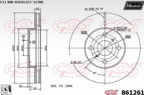 Maxtech 861261.0080 - Kočioni disk www.molydon.hr