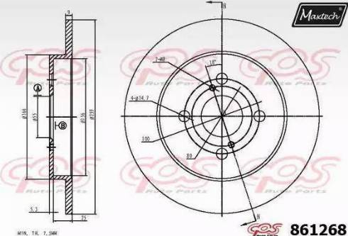 Maxtech 861268.6060 - Kočioni disk www.molydon.hr