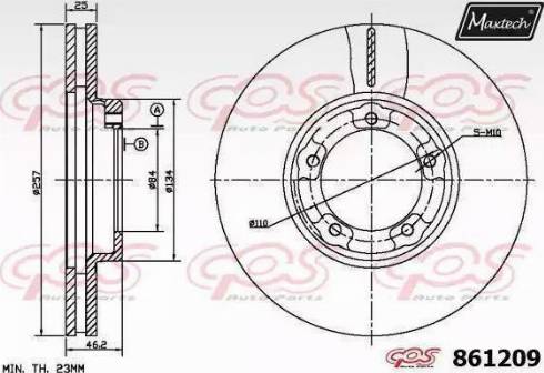 Maxtech 861209.6880 - Kočioni disk www.molydon.hr