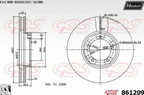 Maxtech 861209.0080 - Kočioni disk www.molydon.hr