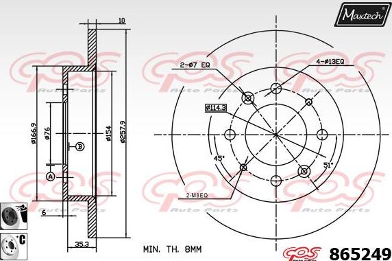 Maxtech 861209 - Kočioni disk www.molydon.hr