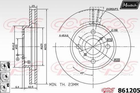 Maxtech 861205.6980 - Kočioni disk www.molydon.hr