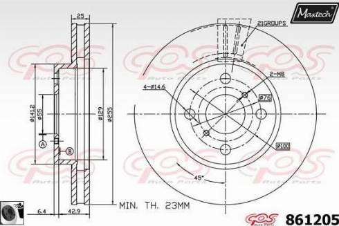 Maxtech 861205.0060 - Kočioni disk www.molydon.hr