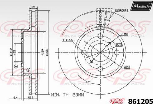 Maxtech 861205.0000 - Kočioni disk www.molydon.hr