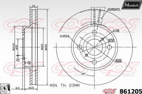 Maxtech 861205.0080 - Kočioni disk www.molydon.hr