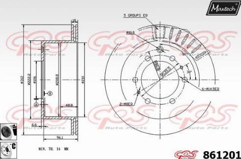 Maxtech 861201.6060 - Kočioni disk www.molydon.hr