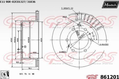 Maxtech 861201.0080 - Kočioni disk www.molydon.hr