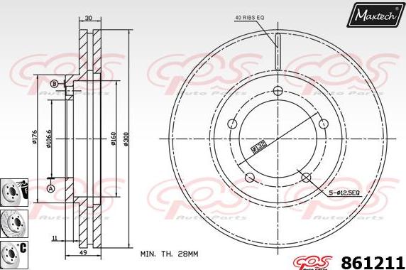 Maxtech 861201 - Kočioni disk www.molydon.hr