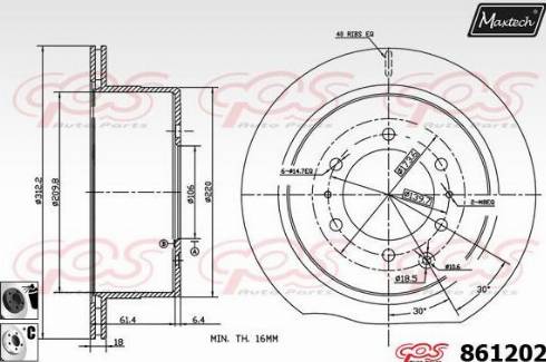 Maxtech 861202.6060 - Kočioni disk www.molydon.hr