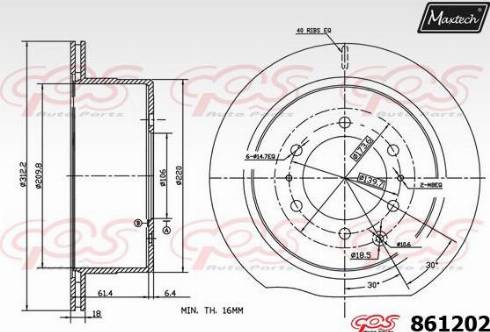 Maxtech 861202.0000 - Kočioni disk www.molydon.hr