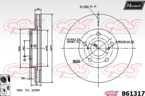 Maxtech 861207 - Kočioni disk www.molydon.hr