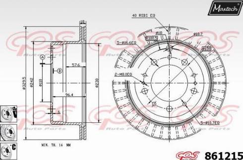 Maxtech 861215.6980 - Kočioni disk www.molydon.hr