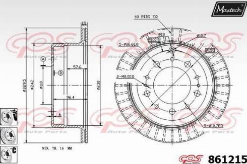 Maxtech 861215.6880 - Kočioni disk www.molydon.hr