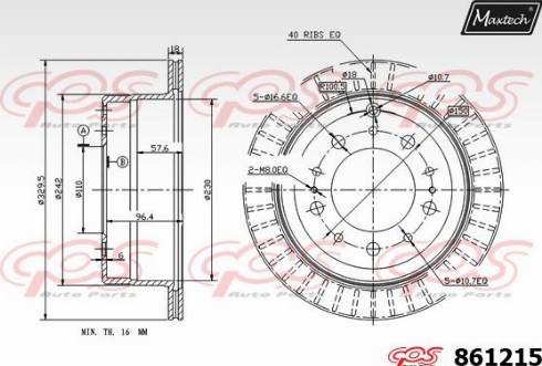 Maxtech 861215.0000 - Kočioni disk www.molydon.hr