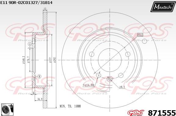 Maxtech 861215 - Kočioni disk www.molydon.hr