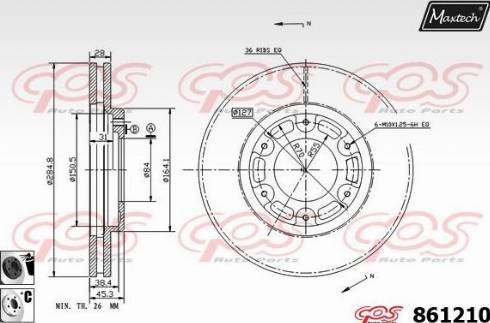 Maxtech 861210.6060 - Kočioni disk www.molydon.hr