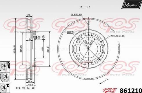 Maxtech 861210.6980 - Kočioni disk www.molydon.hr