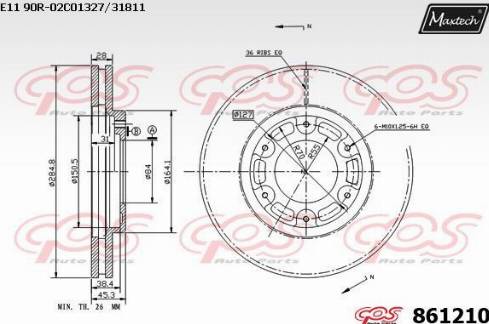 Maxtech 861210.0000 - Kočioni disk www.molydon.hr