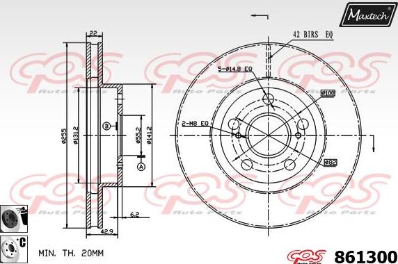 Maxtech 861210 - Kočioni disk www.molydon.hr