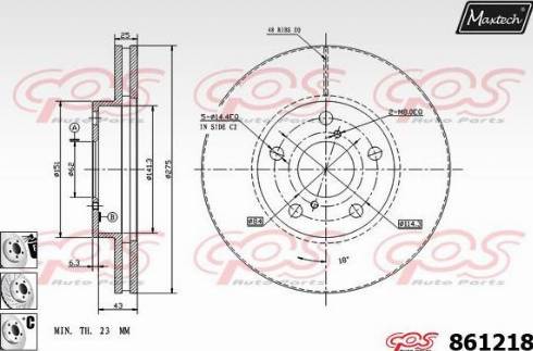 Maxtech 861218.6880 - Kočioni disk www.molydon.hr