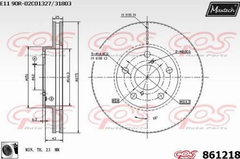 Maxtech 861218.0060 - Kočioni disk www.molydon.hr