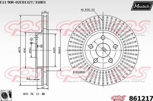 Maxtech 861217.0060 - Kočioni disk www.molydon.hr