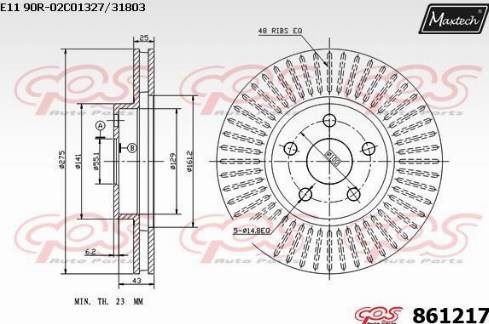 Maxtech 861217.0000 - Kočioni disk www.molydon.hr