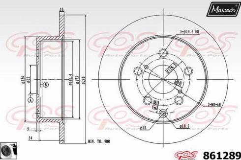 Maxtech 861289.0060 - Kočioni disk www.molydon.hr