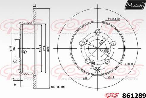 Maxtech 861289.0000 - Kočioni disk www.molydon.hr