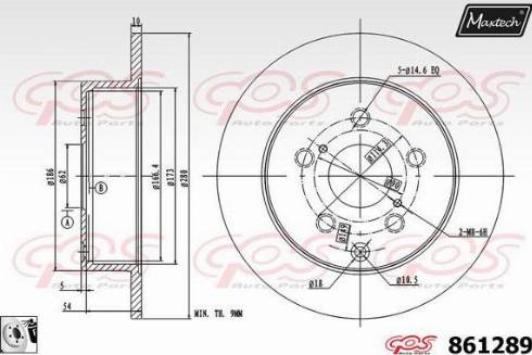 Maxtech 861289.0080 - Kočioni disk www.molydon.hr