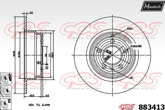 Maxtech 871105 - Kočioni disk www.molydon.hr