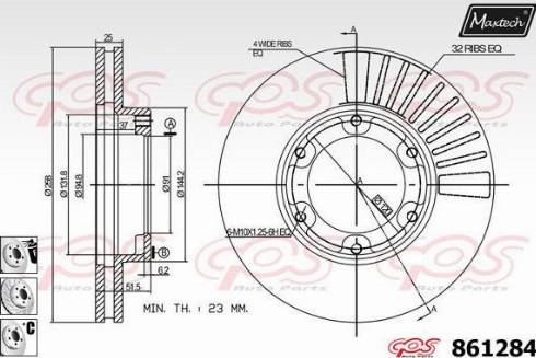 Maxtech 861284.6880 - Kočioni disk www.molydon.hr