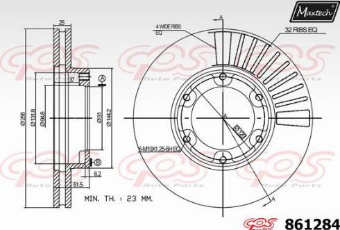 Maxtech 861284.0000 - Kočioni disk www.molydon.hr