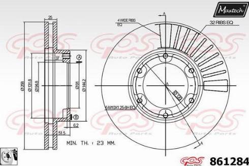 Maxtech 861284.0080 - Kočioni disk www.molydon.hr