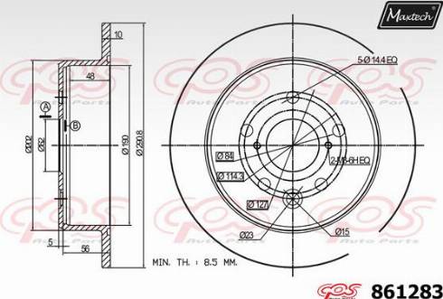 Maxtech 861283.0000 - Kočioni disk www.molydon.hr