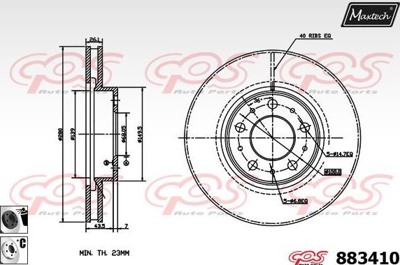 Maxtech 861283 - Kočioni disk www.molydon.hr