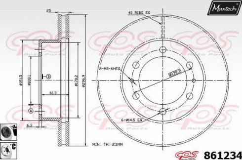 Maxtech 861234.6060 - Kočioni disk www.molydon.hr