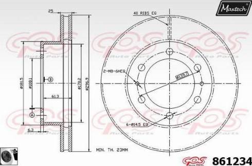 Maxtech 861234.0060 - Kočioni disk www.molydon.hr