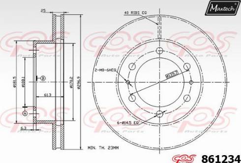 Maxtech 861234.0000 - Kočioni disk www.molydon.hr