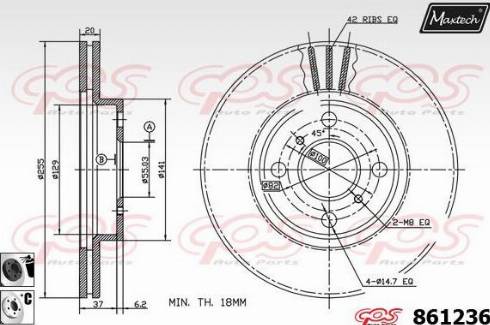 Maxtech 861236.6060 - Kočioni disk www.molydon.hr