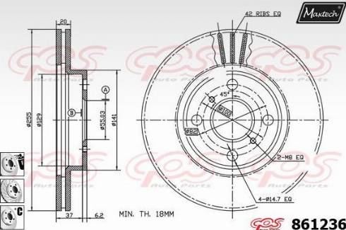 Maxtech 861236.6980 - Kočioni disk www.molydon.hr