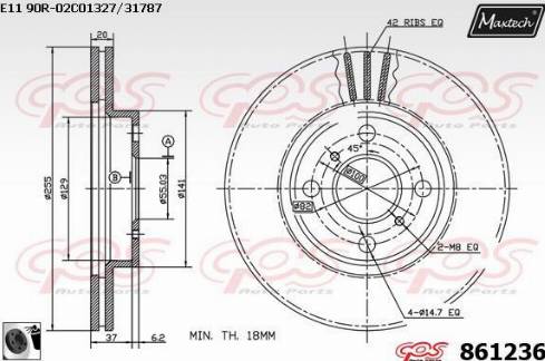 Maxtech 861236.0060 - Kočioni disk www.molydon.hr