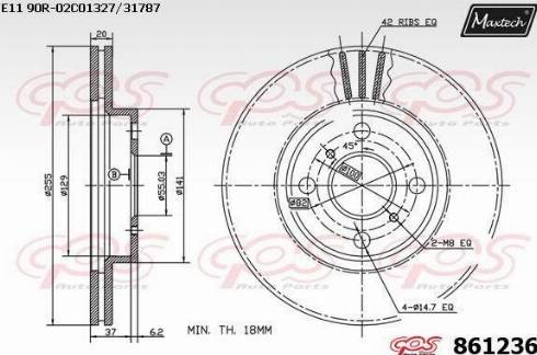 Maxtech 861236.0000 - Kočioni disk www.molydon.hr