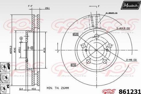 Maxtech 861231.6980 - Kočioni disk www.molydon.hr