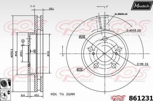 Maxtech 861231.6060 - Kočioni disk www.molydon.hr