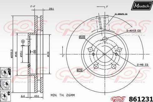 Maxtech 861231.6880 - Kočioni disk www.molydon.hr