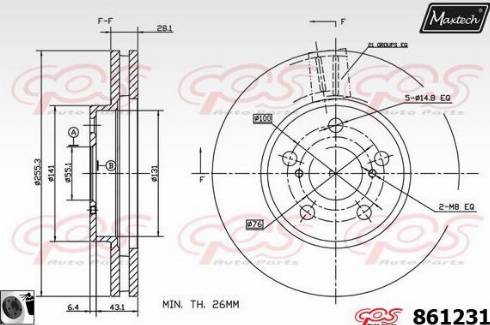 Maxtech 861231.0060 - Kočioni disk www.molydon.hr