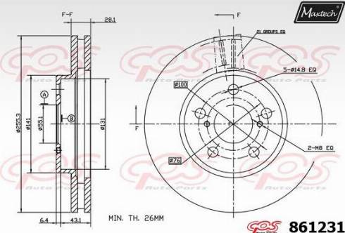 Maxtech 861231.0000 - Kočioni disk www.molydon.hr